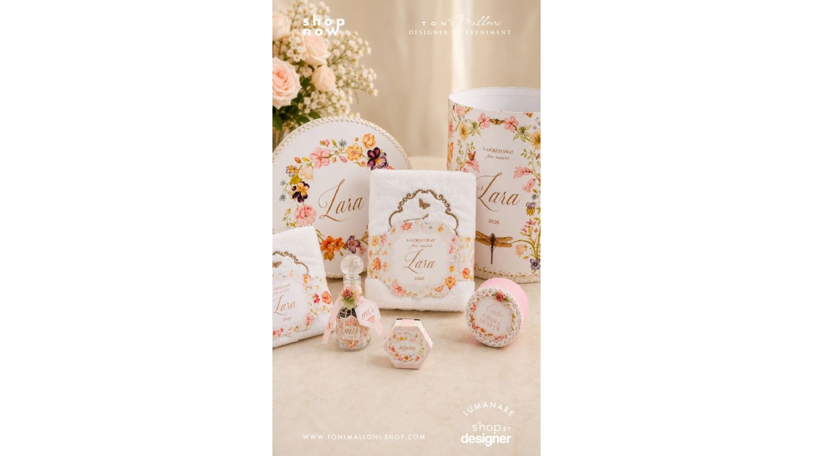 Trusou Botez Fetiță Grădina Secretă Colecția Floral Garden 2